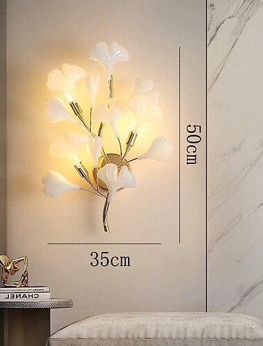  led vegglamper innendørs blomsterdesign hvit metall vegglampe moderne minimalistisk stil aluminium stue soverom korridor vegglampe 110-240v