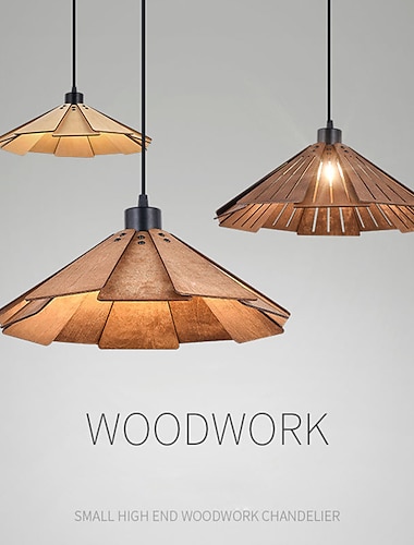  moderne hanglamp geometrische hanglamp schaduw natuurlijke houten gangverlichting kroonluchter plafondlamp voor slaapkamer keukeneiland boerderij 110-240v