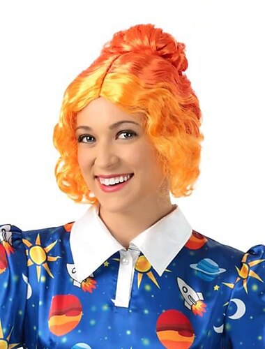  Magic School Bus Ms Frizzle Perücke Cosplay Party Perücken Halloween Perücken