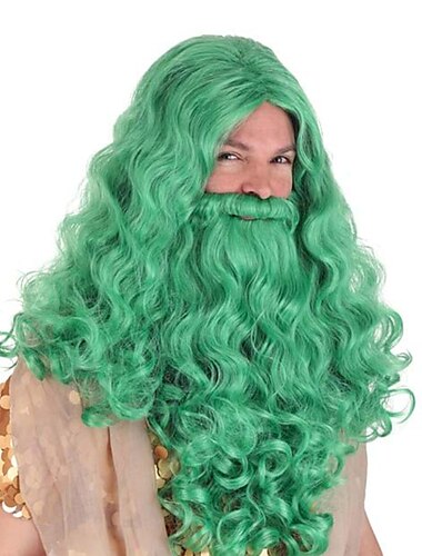  Parrucca Deluxe Re Nettuno per Adulti per Halloween feste Cosplay