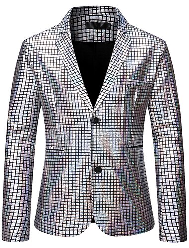  Disko 1980er Outfits Anzüge & Blazer Blazer mit Reverskragen Disco Herren Maskerade Party Club Pride Parade Erwachsene Mantel Ganzjahres
