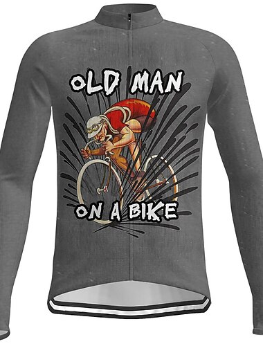  Pánské Cyklodres Grafika dopis a číslo Dlouhý rukáv Kolo Dres Vrchní část oděvu se 3 zadními kapsami Horská cyklistika Silniční cyklistika Rychleschnoucí Reflexní pásky Zadní kapsa Odvod vlhkosti