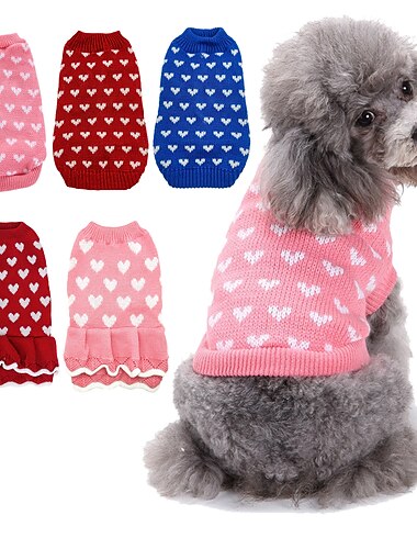  Chien Chat Pull Mode Mignon Hiver Respirant Doux Lavable Confortable Extérieur Décontracté Quotidien Vêtements pour Chiens for Bichon Frisé Spitz Nain Bébé Animal Papillon Petit