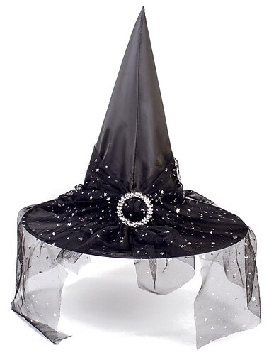  Halloween-Hexenhut mit Spinnennetz-Schleier, Damenkostüm, Partyhut, Zaubererhut, Zauberer, Halloween-Kopfschmuck, Partyhut, Halloween-Hut, Hexendekoration, Requisiten, Erwachsene, Kinder, Cosplay,