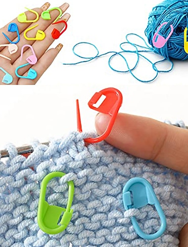  100 pz strumenti per maglieria in plastica colorata mini clip in resina perni marcatori punto di chiusura uncinetto ago per cucire ganci per maglione