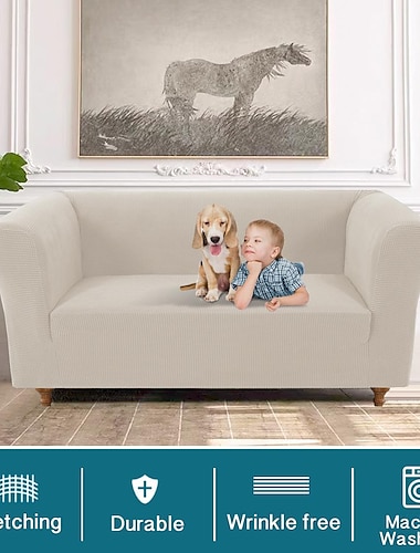  Funda de sofá elástica funda de sofá estilo chesterfield para sala de estar, funda de sofá suave antideslizante protector de muebles para perros