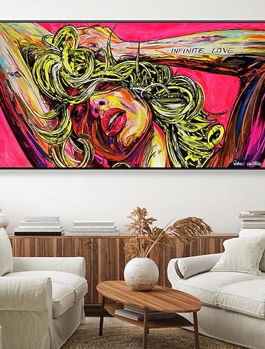  Hang-Ölgemälde Handgemalte Horizontal Menschen Straßenkunst Moderne Modern Ohne Innenrahmen (ohne Rahmen)