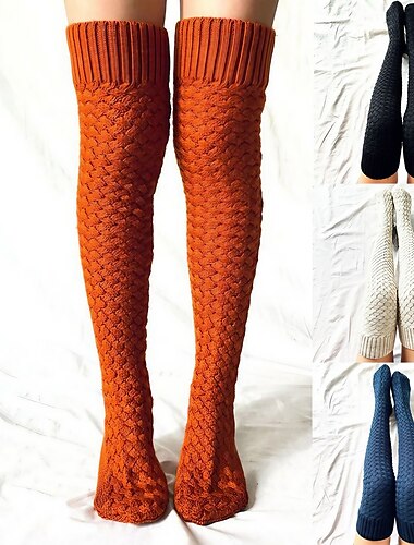  Dámské Punčocháče Domů Denní Pevná barva Polyester Úplet Na běžné nošení Zahřívací Běžné / Denní 1 pár