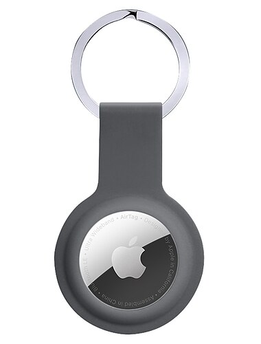  Flüssigsilikon kompatibel mit Apple Airtag-Schlüsselanhänger, 1 Packung Airtag-Etui schützender tragbarer Schlüsselanhänger für Airtag-Zubehör Airtag-Halter Anti-Kratz-Unterstützung starkes Signal