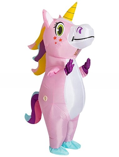  Tier Einhorn Faschingskostüme Cosplay Kostüm Partykostüm Aufblasbare Kostüme Erwachsene Herren Damen Ein Stück Leistung Party Karneval Maskerade Einfaches Karnevalskostüm