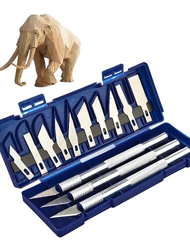  13 stuks vleesmes ambachtelijke sculptuur papier snijmes precisie graveerfrees antislip handgereedschap diy kunst hobby reparatieset