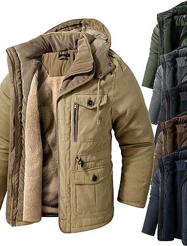  Herren Steppjacke Vlies Draussen warm Winterjacken Mantel Camping / Wandern / Höhlenforschung Dunkelgrau Schwarz Blau Braun Grün