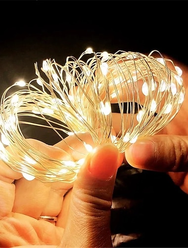  led string φωτάκια usb/μπαταρίες σύρμα χαλκού νεράιδα φωτάκια γιρλάντα για διακόσμηση χριστουγεννιάτικων λαμπτήρων γάμου