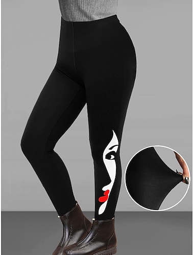  Femme Normal Legging Design Décontractées Cheville Taille Haute Dégradé Taille elastique Imprimer Respirabilité Confortable Haute élasticité Usage quotidien Chocolat foncé Noir marron Rouge foncé