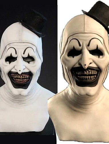  Schrecklicher Kunst der Clown Cosplay Kostüm Maskerade Erwachsene Herren Damen Cosplay Halloween Party / Abend Maskerade Halloween Karneval Maskerade Einfaches Karnevalskostüm