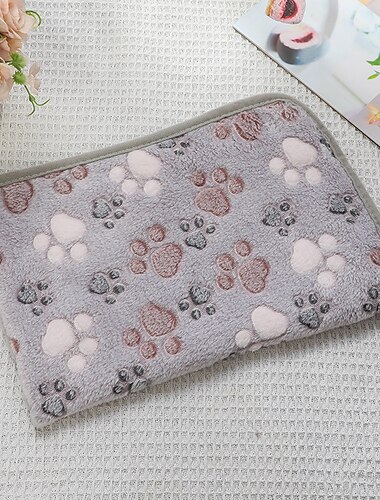  Beliebte Haustierdecke, Ganzjahresdecke für Katzen und Hunde, verdickte Flanelldecke mit Pfotenabdruck, Petsupplies