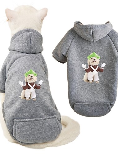  Hund Katze Kapuzensweatshirt Mode Cool Winter Atmungsaktiv Weich Waschbar Bequem Halloween Outdoor Alltagstauglich Hundebekleidung for Bichon Frise Zwergspitz Baby Haustier Papillon Klein