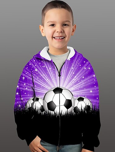  Jungen 3D Farbblock Mantel Langarm Herbst Winter Aktiv Strassenmode Cool kinderkleidung 3-12 Jahre Urlaub Strasse Täglich Regular Fit