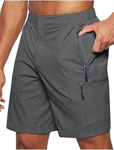  Herre Trekking-shorts Militær Udendørs Ripstop Åndbart Hurtigtørrende Multi Pocket Shorts Underdele Sort Grøn Klatring Camping / Vandring / Grotteudforskning Rejse M L XL 2XL 3XL
