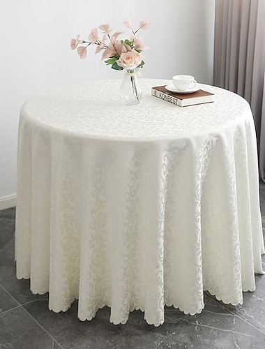  nappe de décoration de mariage couverture de nappe ronde rouge pour les repas de l'hôtel, nappe pour la récolte, les vacances de Noël, l'hiver et les fêtes