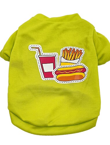  Hund Katze Hemd / T-Shirt Mode Niedlich Atmungsaktiv Weich Waschbar Bequem Outdoor Alltagstauglich Hundebekleidung for Bichon Frise Zwergspitz Baby Haustier Papillon Klein