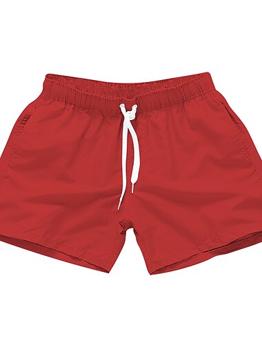  Herren Boardshorts Badeshorts Badehose Schwimmshorts Bademode Strandshorts Kurze Hosen Tasche Kordelzug Glatt Komfort Outdoor Täglich Festtage Einfach Brautkleider schlicht Gras-Grün Schwarz