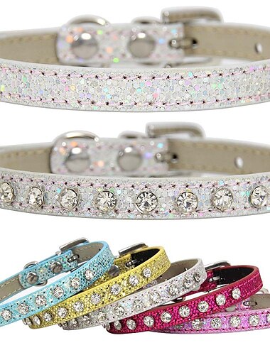  Prodotti per cani Prodotti per gatti Collari Regolabile Portatile Duraturo Esterno Marcia Strass