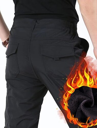  Homens Calças Cargo Calça cargo Calças de combate Calças de inverno Bolsos Tecido Conforto Respirável Ao ar livre Diário Para Noite Moda Casual Preto Verde Tropa