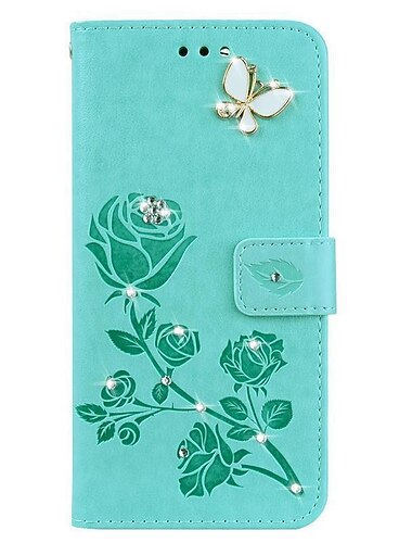  telefone Capinha Para iPhone 17 Pro Max 17 Air 16 15 14 Pro Max Plus Capa para Cartão Wallet Capa articulada Com Suporte Proteção de corpo inteiro Bling Glitter Brilhante Flor flor floral TPU Couro PU
