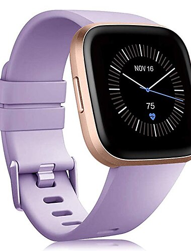  Smartwatch-Band Kompatibel mit Fitbit Versa 2 / Versa Lite / Versa SE / Versa Silikon Smartwatch Gurt Frauen Männer Sportarmband Ersatz Armband