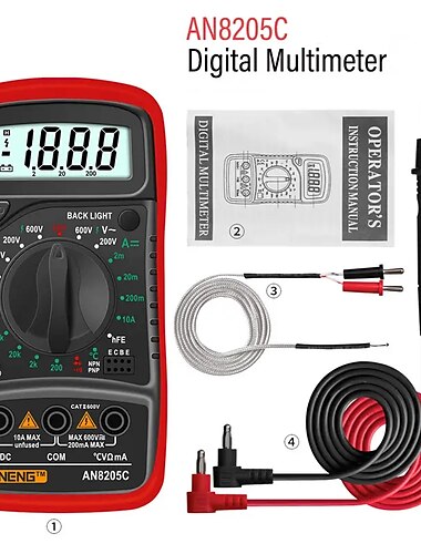  digital display multimeter multifunktionell digital universalklocka med bakgrundsbelysning hem hög precision spänning och strömmätare