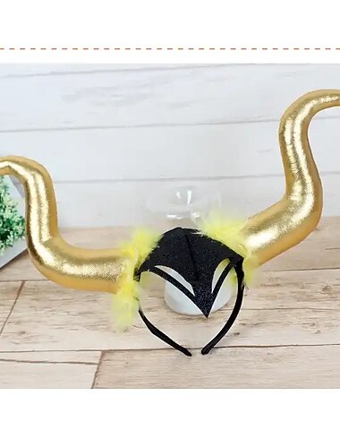  Halloween Teufelshorn Kopfschnalle Geadband Geisterfestival Party Kopfschmuck Happy Helloween Party Dekor 2024 großes Horn Stirnband