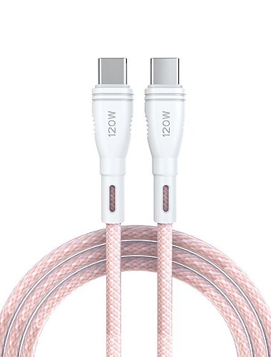  120w usb type c til usb c-kabel usb-c pd hurtiglading lader ledning for macbook samsung xiaomi huawei type-c usb c-kabel