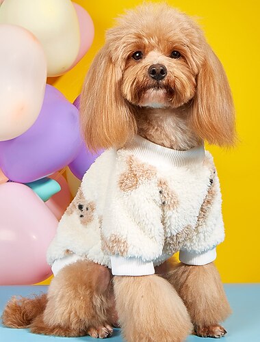  Psy Koty Bluza dresowa Moda Codzienny Zima Ciepłe Oddychający Miękka Zmywalny Wygodny Na zewnątrz Codzienne Ubranka dla psów for Bichon frise Szpic miniaturowy szczeniaków i młodych kotów Motyl Small