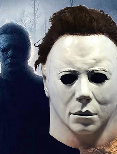  Fantasma Zombi Michael Myers Máscara Accesorios de Halloween Adulto Hombre Mujer Disfraz de miedo Víspera de Todos los Santos Carnaval Mardi Gras Disfraz de carnaval fácil