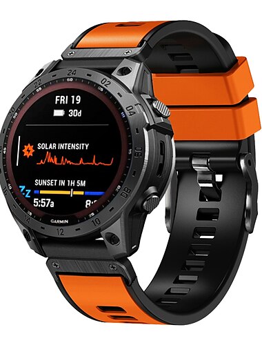  Ремешок для часов для Garmin Fenix 7 7X 6 6X Pro Epix Pro 47mm 51mm Instinct 2X Approach S70 47mm S62 S60 Forerunner 955 945 Epix Marq Descent Quatix 22mm 26mm силиконовый Замена Ремень 22mm 26mm