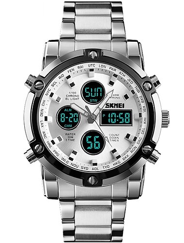  Herren Mechanische Uhr Luxus Großes Zifferblatt Wasserdicht Edelstahl Uhr