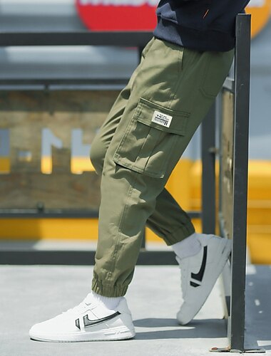  kinderkleidung Jungen Cargohosen Hose Feste Farbe Weich Comfort Hose Outdoor Baumwolle Modisch Täglich Schwarz Armeegrün Khaki Mittlere Taille