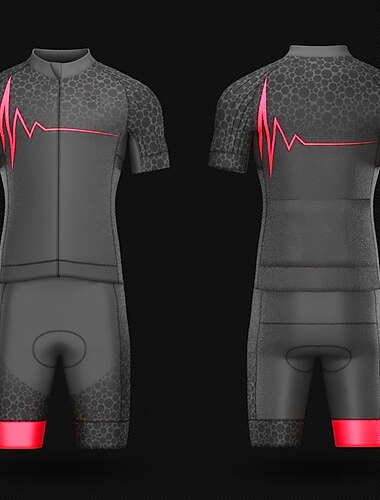  Ανδρικά Αθλητική φανέλα και σορτς ποδηλασίας Κοντομάνικο Ποδηλασία Βουνού Ποδηλασία Δρόμου Κίτρινο Ρουμπίνι Θαλασσί Γραφική Ποδήλατο Ρούχα σύνολα 3D Pad Αναπνέει Γρήγορο Στέγνωμα Πίσω τσέπη