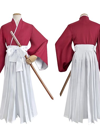  Inspiré par RurouniKenshin Himura Kenshin Manga Costumes de Cosplay Japonais Carnaval Costumes de Cosplay Costume Pour Homme