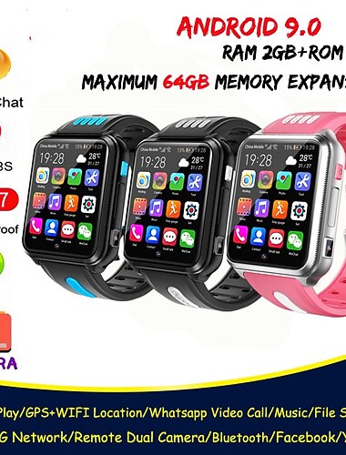  H1 Montre intelligente 1.54 pouce Smartwatch Montre Connectée Bluetooth 4G Podomètre Réveil Calendrier Compatible avec Android iOS Unisexe GPS avec Caméra IP 67 Boîtier de montre 31 mm