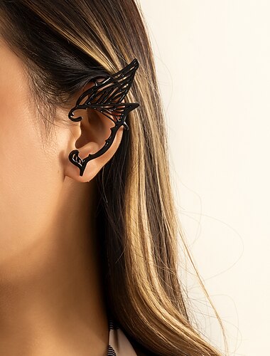  Elfo Dia das Bruxas Ear Cuffs punk gótico Vestir-se Adulto Mulheres Dia Das Bruxas Carnaval Fantasias fáceis de Halloween Vestir-se