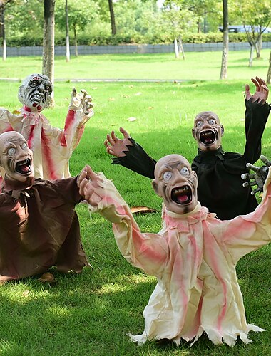  ハロウィーンの装飾 - ハロウィーンのグラウンドブレイカーのゾンビの装飾、リアルな可動ゾンビのグラウンドブレイカー、屋内/屋外、庭、墓地、お化け屋敷用のハロウィーンの起動小道具。