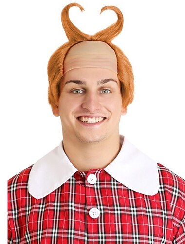  Perucas cosplay Laranja Encaracolado Ondulado Cabelo Sintético Curto perucas Homens perucas Para festa