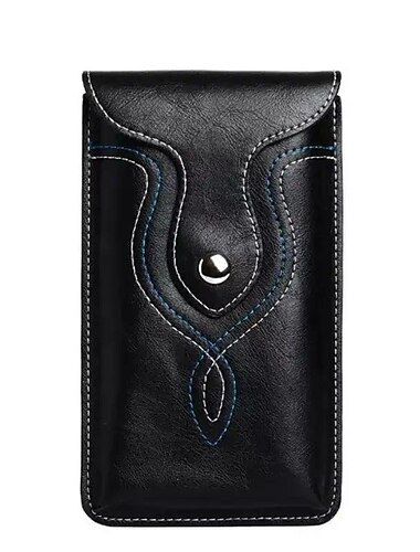  1 st pu leer universele verticale lederen telefoon zakje riemclip holster heuptas case cover