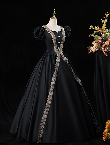  Gotico Vittoriano Ispirato al vintage Vestito Costume da festa Abito da Ballo Principessa Shakespeare Tinta unica Abito da ballo Per donna Reale Halloween Carnevale San Valentino Feste Festa serale