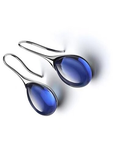  Dame Dråpeøreringer Fine smykker Pære Dyrebar Stilfull Enkel øredobber Smykker Gul / Marineblå / Blå Til Bryllup Fest 1 par