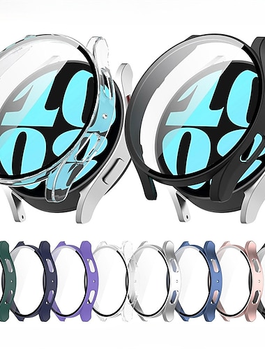  Horlogekast met schermbeschermer Compatibel met: Samsung Galaxy Watch 6 40/44mm Schokbestendig PC Horloge Deksel