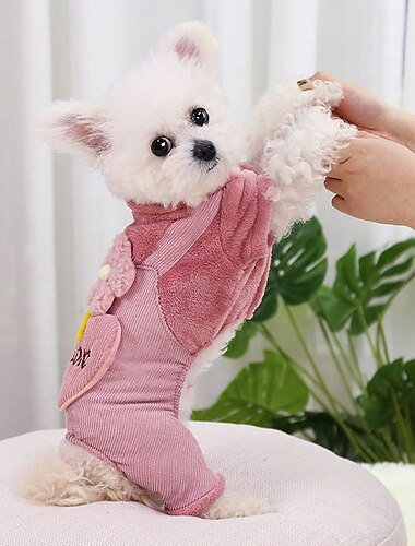  Honden Katten Jumpsuits Modieus Casual Winter waterdicht Warm Ademend Zacht Wasbaar Casual / Dagelijks Hondenkleding for Bichon Frise pomeranian kleine huisdieren Vlinder Small