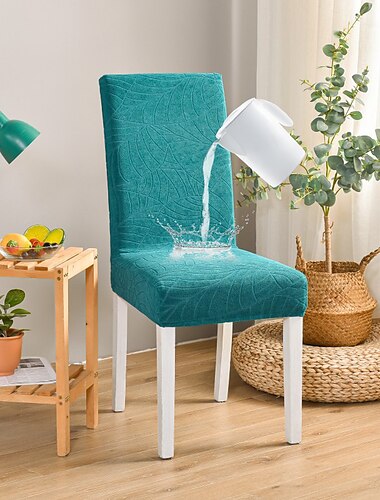  wasserabweisender Stuhlbezug für Esszimmerstühle, burgunderfarben, Stretch-Stuhlsitzbezug, Spandex, waschbarer Bezug, Küchenschutz für Esszimmer, Hochzeitszeremonie, langlebig